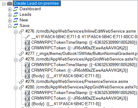 Test case object tree